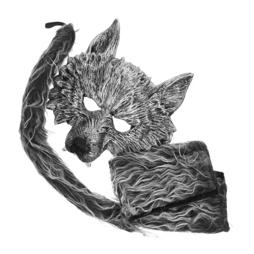 SOPOTUTU Wolf Kostüm mit Silberner Maske Handschuhe und Bequemes Langlebiges Material Vielseitig für Halloween Cosplay Karneval und Mottopartys Geeignet Auffälliges Design für Erwachsene SOPOTUTU Wolf Kostüm mit Silberner Maske Handschuhe und Bequemes Langlebiges Material Vielseitig für Halloween Cosplay Karneval und Mottopartys Geeignet Auffälliges Design für Erwachsene von SOPOTUTU