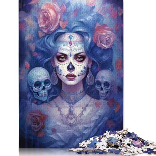 1000-teiliges Holzpuzzle für Erwachsene „Karneval der mexikanischen Mädchen“, Familienspiel, Puzzle, Geschenke für Freunde, 1000 Teile (75 x 50 cm) von SOQWBYG