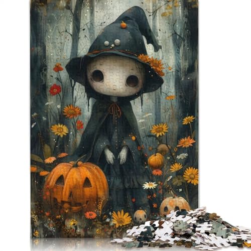 1000-teiliges Puzzle für Erwachsene, Bohoo Ghost Witch Puzzles für Erwachsene, rechteckiges Holzpuzzle, kreatives Puzzle, 1000 Teile (75 x 50 cm) von SOQWBYG