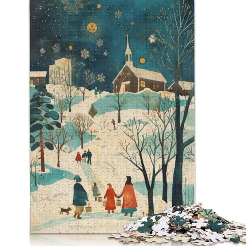 1000-teiliges Puzzle für Erwachsene, Weihnachtspuzzle, 10 Puzzle-Herausforderungen, Familienspiel, Puzzles mit hohem Schwierigkeitsgrad, 1000 Teile (75 x 50 cm) von SOQWBYG