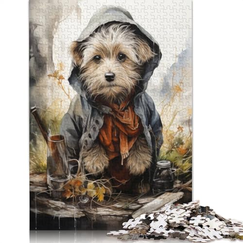 1000-teiliges Puzzle für Erwachsene, Zaubererhund, Puzzle-Herausforderung, Familienspiel, Puzzle, Spiel mit hohem Schwierigkeitsgrad, 1000 Teile (75 x 50 cm) von SOQWBYG