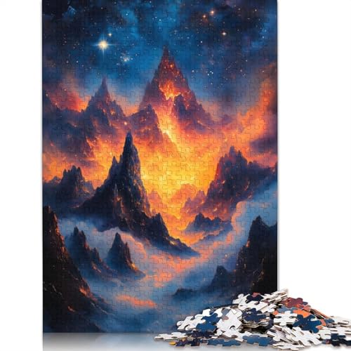 1500-teiliges Puzzle, Misty Magical Mountains, Puzzle für Holzpuzzle, Lernspiele für Erwachsene und 1500 Teile (85 x 57 cm) von SOQWBYG