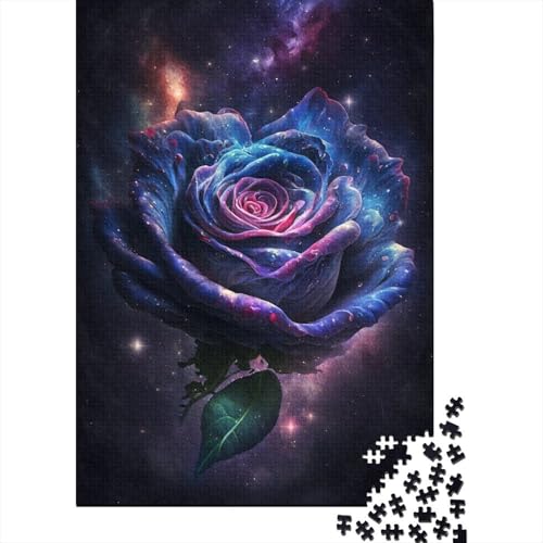 1500-teiliges Puzzle für Erwachsene, Galaxy Rose, Puzzle, DIY, Holzpuzzle, Spielzeug, Heimdekoration, 1500 Stück (85 x 57 cm) von SOQWBYG