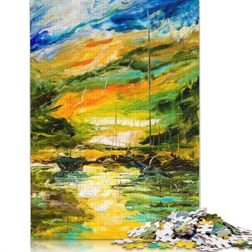 1500-teiliges Puzzle für Erwachsene, Harbor of Hope, Puzzles, Gehirntraining, Herausforderung, Puzzlespiel, Geschenk für 1500 Teile (85 x 57 cm) von SOQWBYG