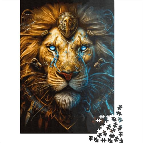 1500-teiliges Puzzle für Erwachsene, Löwen-Puzzle, DIY-Holzpuzzle, Spielzeug, Heimdekoration, 1500 Teile (85 x 57 cm) von SOQWBYG