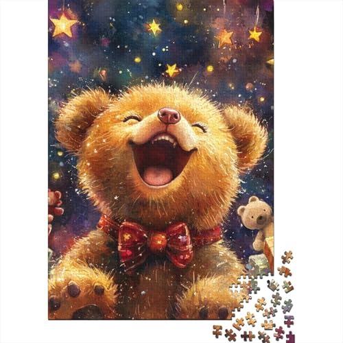 1500-teiliges Puzzle für Erwachsene, süßes Bären-Puzzle für Erwachsene, rechteckiges Holzpuzzle, kreatives Puzzle, 1500 Teile (85 x 57 cm) von SOQWBYG