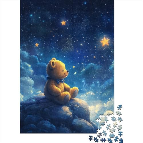 1500-teiliges Puzzle für Erwachsene, süßes Teddybär-Puzzle, Familienspiel, Holzpuzzle, 1500 Teile (85 x 57 cm) von SOQWBYG