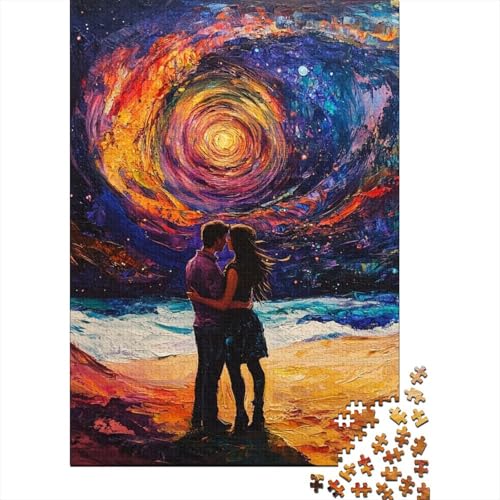 520-teiliges Art-Star-Paar-Puzzle für Erwachsene, Holzpuzzle für die ganze Familie, Stressabbau-Puzzle für Erwachsene ab 18 Jahren, 520 Teile (52 x 38 cm) von SOQWBYG