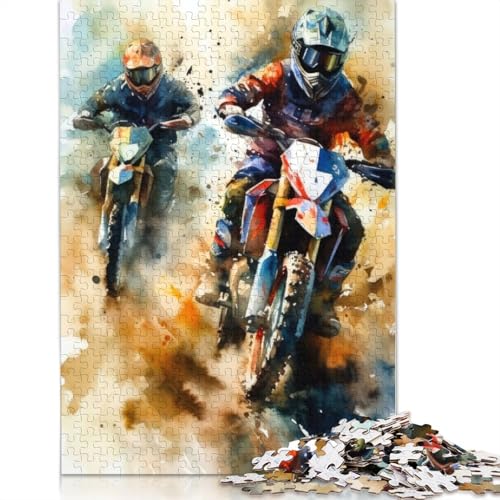 520-teiliges Puzzle, Motor Racers-Puzzle für Holzpuzzle, Lernspiele für Erwachsene und 520 Teile (52 x 38 cm) von SOQWBYG