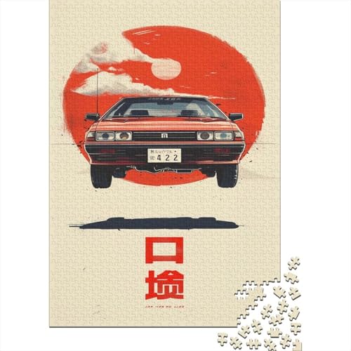 520-teiliges Puzzle, japanische Autos, Puzzle für Holzpuzzle, Lernspiele für Erwachsene und 520 Teile (52 x 38 cm) von SOQWBYG