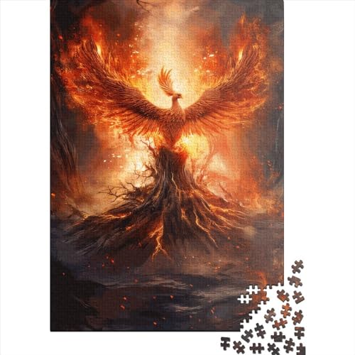 520-teiliges Puzzle für Erwachsene, Auferstehung des Phönix, Holzpuzzle, Denksportaufgabe, Puzzle, Spielzeug, Spiel, 520 Teile (52 x 38 cm) von SOQWBYG