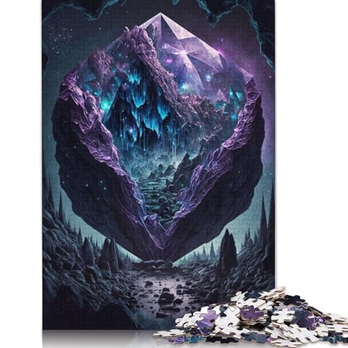 520-teiliges Puzzle für Erwachsene, Fantasie-Weltraumlandschaftspuzzle, rechteckiges Holzpuzzle, kreatives Geschenk für Freunde und Familie, 520 Teile (52 x 38 cm) von SOQWBYG