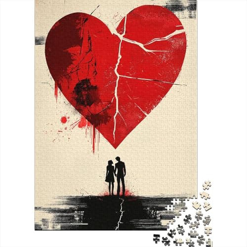 520-teiliges Puzzle für Erwachsene, Happy Lovers-Puzzle, Holzpuzzle, Gehirn-Herausforderung, Puzzle-Spielzeug, 520 Teile (52 x 38 cm) von SOQWBYG