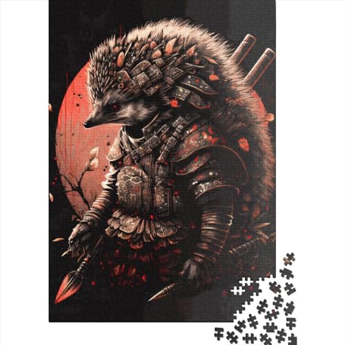 520-teiliges Puzzle für Erwachsene, Igel-Tierpuzzle, DIY-Holzpuzzle, Spielzeug, Heimdekoration, 520 Stück (52 x 38 cm) von SOQWBYG