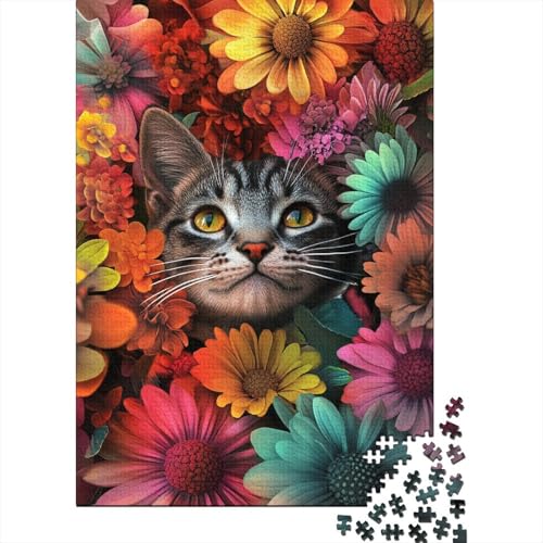 520-teiliges Puzzle für Erwachsene, süßes Kätzchen-Puzzle, Holzpuzzle, Denksportaufgabe, Puzzle-Spielzeug, 520 Teile (52 x 38 cm) von SOQWBYG