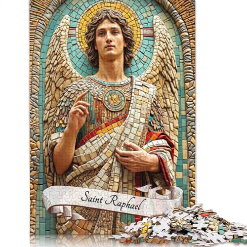 520-teiliges Puzzle für Erwachsene „Erzengel Raphael“, Holzpuzzle, Denksportaufgabe, Puzzle-Spielzeug, 520 Teile (52 x 38 cm) von SOQWBYG