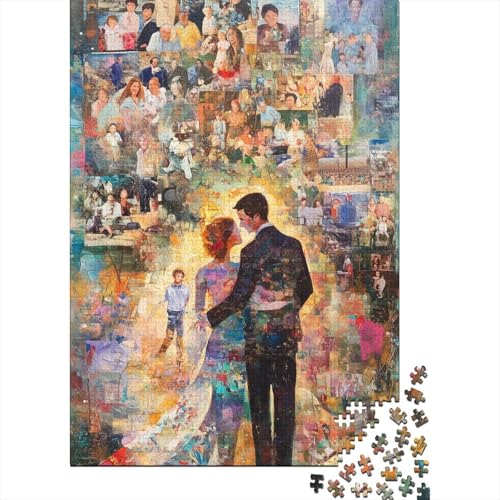 520-teiliges Puzzle für Erwachsene „Feiern Sie fünfzig Jahre“, Puzzle für Erwachsene, rechteckiges Holzpuzzle, kreatives Puzzle, 520 Teile (52 x 38 cm) von SOQWBYG