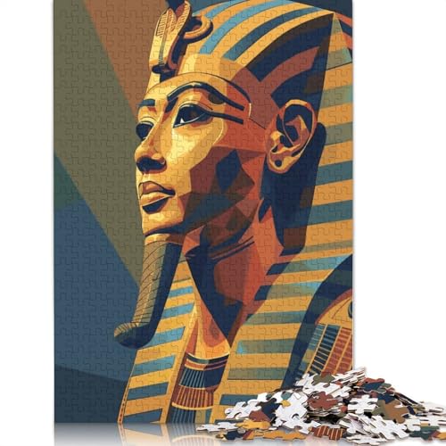 Ägyptischer Pharao, Holzpuzzle für Erwachsene, 520-teilig, Puzzle für Puzzle ab 18 Jahren und Erwachsene, 520 Teile (52 x 38 cm) von SOQWBYG