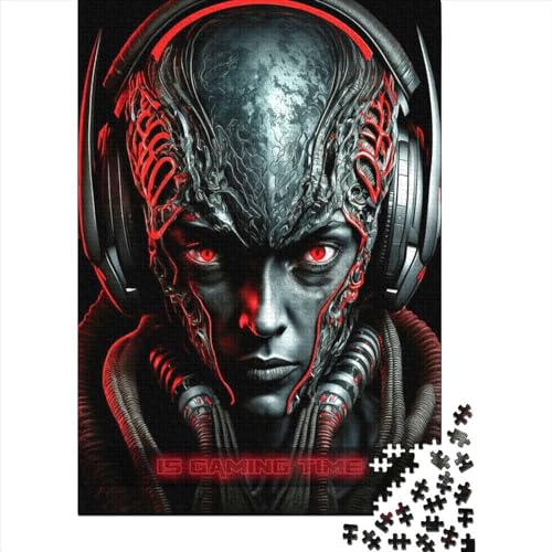 Alien Gaming Zone Puzzles 1500-teiliges Puzzle für Erwachsene, Unmögliches Puzzle, Holzspielzeug, herausforderndes Puzzlespiel, 1500 Teile (85 x 57 cm) von SOQWBYG