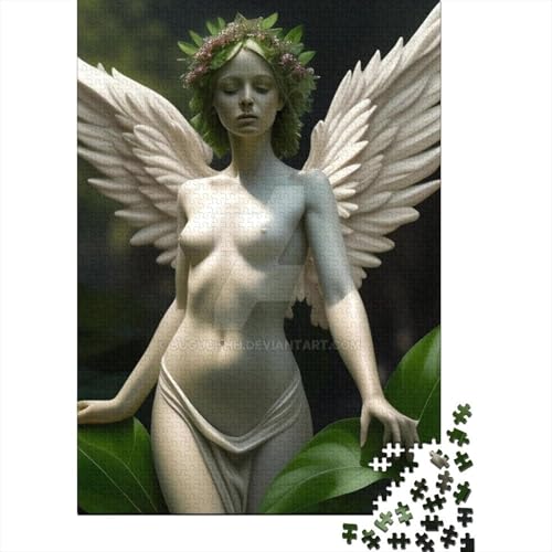 Angel Girl Puzzle Spielzeug Lernspiel Premium Karton Puzzle für Erwachsene Kinder Ostergeschenk 70x50cm/1000 Teile von SOQWBYG