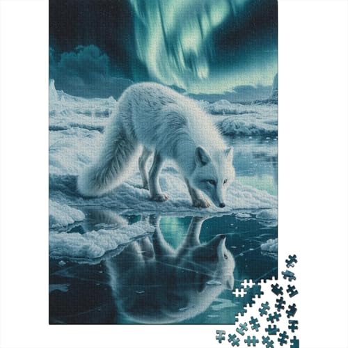 Arctic Fox Puzzle, Premium-Puzzle aus 100% recyceltem Karton, rechteckig, für Erwachsene und Teenager, einzigartiges Geschenk, 70 x 50 cm, 1000 Teile von SOQWBYG