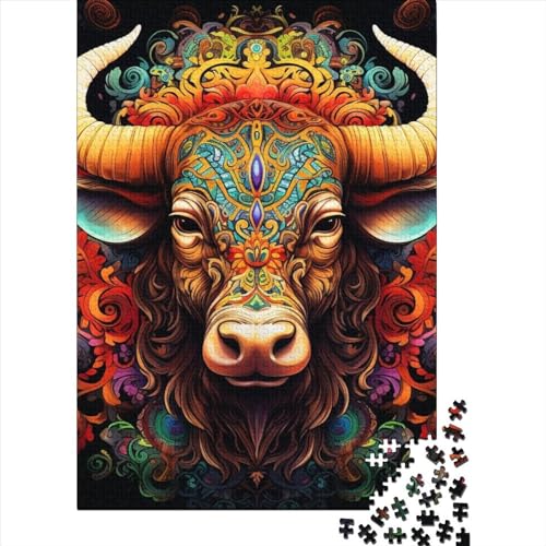 Art Bull Puzzle Spielzeug Lernspiel Premium Karton Puzzle für Erwachsene Kinder Ostergeschenk 38x26cm/1000 Teile von SOQWBYG