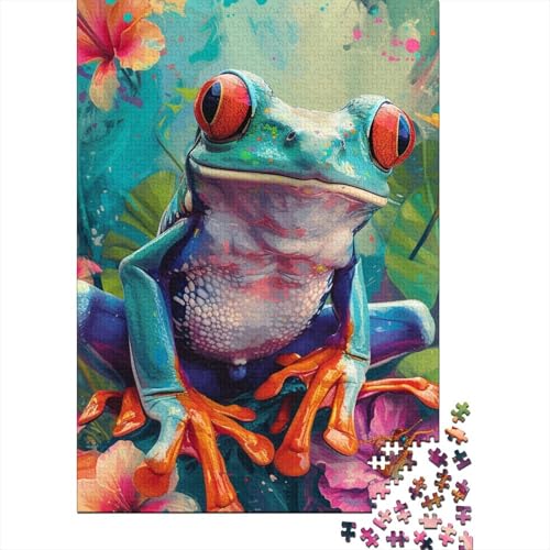 Art Frog Puzzle, freundliche Materialien, 100 Prozent recycelte Pappe, Puzzle für Erwachsene und Kinder, Ostergeschenk, 38 x 26 cm, 1000 Teile von SOQWBYG