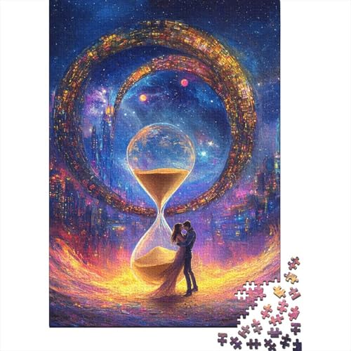 Art Happy Lovers Puzzle 1500 Teile Puzzle Spielzeug für Erwachsene Puzzle Einzigartiges schwieriges und herausforderndes Puzzlespiel Spielzeug Geschenk 1500 Teile (85 x 57 cm) von SOQWBYG