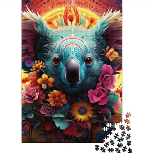 Art Koala Puzzle Relax Challenge Spielzeug Papier Rechteckiges Puzzle für Jungen oder Mädchen Vatertagsgeschenke 70x50cm/1000 Teile von SOQWBYG