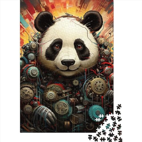 Art Panda Animals Puzzle, schwierige Herausforderung, 100 Prozent recycelter Karton, Puzzle für Erwachsene, Teenager, 70 x 50 cm/1000 Teile von SOQWBYG