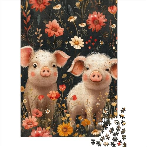 Art Pig Puzzle, freundliche Materialien, 100 Prozent recycelte Pappe, Puzzle für Erwachsene und Kinder, Ostergeschenk, 70 x 50 cm, 1000 Teile von SOQWBYG