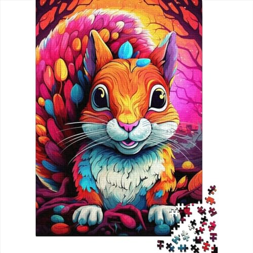 Art Squirrel Puzzle, kreative Spiele, 100% recycelter Karton, Puzzle für Erwachsene, 70 x 50 cm, 1000 Teile von SOQWBYG