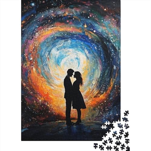 Art Star Couple Puzzle 1000 Teile Puzzle Spielzeug für Erwachsene Puzzle Einzigartiges schwieriges und herausforderndes Puzzlespiel Spielzeug Geschenk 1000 Teile (75x50cm) von SOQWBYG