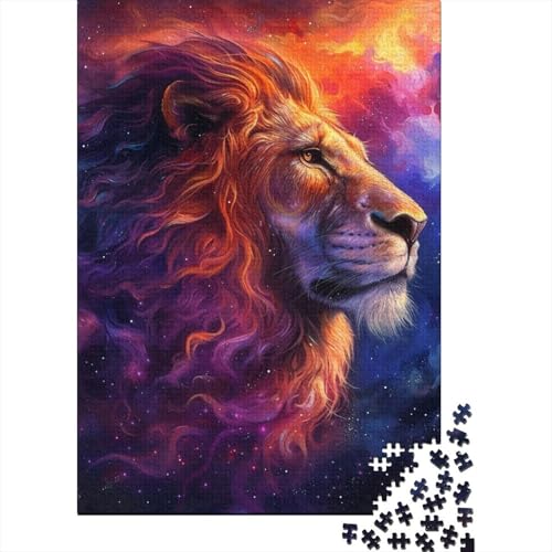 Art Wolf Puzzle Spielzeug Lernspiel Premium Karton Puzzle für Erwachsene Kinder Ostergeschenk 38x26cm/1000 Teile von SOQWBYG