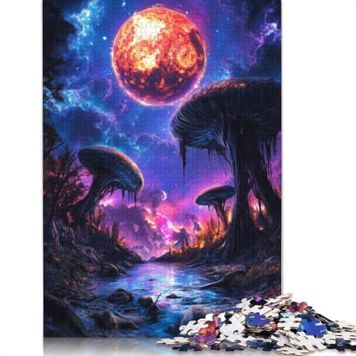 Außerirdische Waldlandschaft, 1500 Puzzleteile für Erwachsene, Puzzle-Sets für die Familie, Lernspiel, Puzzle 1500 Teile (85 x 57 cm) von SOQWBYG