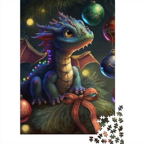 Baby Dragon Puzzle Fun Premium Karton Puzzle für Erwachsene Teenager Ostergeschenke 38x26cm/1000 Teile von SOQWBYG