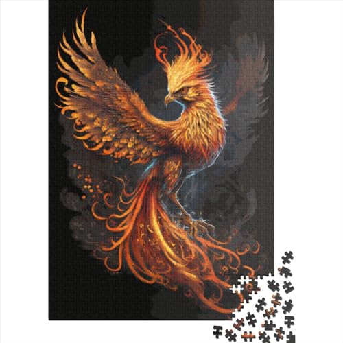 Black Phoenix Puzzle für Erwachsene, 1000-teiliges Puzzle für Erwachsene, Puzzle aus Holz, kreativ für Erwachsene, anspruchsvolles Spiel, 1000 Teile (75 x 50 cm) von SOQWBYG