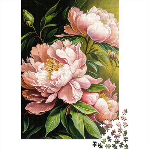 Blumenkunst-Puzzle für Erwachsene, 1500-teiliges Puzzle für Erwachsene, Puzzle aus Holz, kreativ für Erwachsene, anspruchsvolles Spiel, 1500 Teile (85 x 57 cm) von SOQWBYG