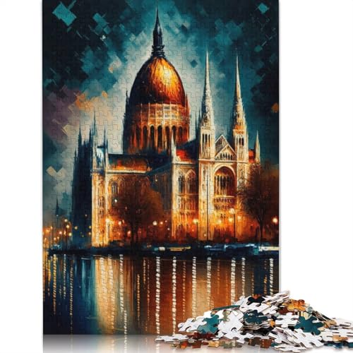 Budapest in Farbe Puzzle 520 Teile Puzzle für Erwachsene Puzzle Puzzle-Sets für die Familie Lernspiel 520 Stück (52x38cm) von SOQWBYG