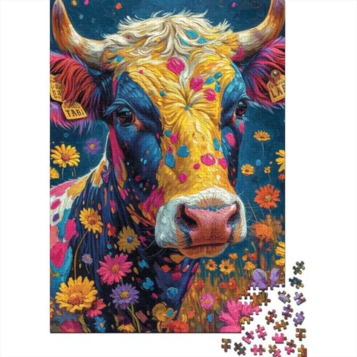 Bull Puzzle Denksportaufgabe Papier Rechteckiges Puzzle für Erwachsene Teenager 38x26cm/1000 Teile von SOQWBYG