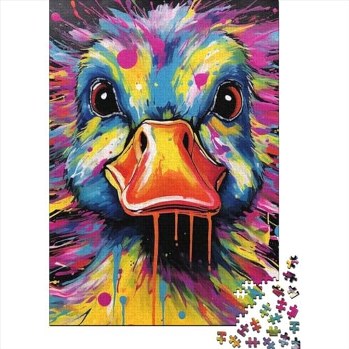 Buntes Enten-Puzzle, kreative Spiele, 100% recycelter Karton, Puzzle für Erwachsene, 70 x 50 cm, 1000 Teile von SOQWBYG