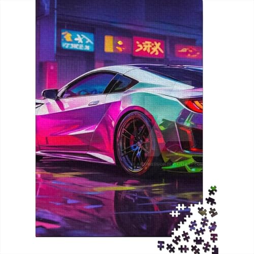 Buntes Supercars-Puzzle, Lernspiele, Familienaktivitäten, Premium-Karton-Puzzle für Frauen und Männer, Ostergeschenk, 38 x 26 cm/1000 Teile von SOQWBYG