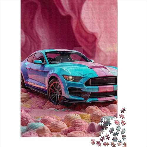 Buntes Supercars-Puzzle-Spaß-Puzzle aus hochwertigem Karton für Erwachsene und Teenager, Ostergeschenke, 70 x 50 cm, 1000 Teile von SOQWBYG