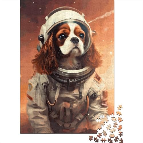 Cavalier Dog Mars Puzzle, Lernspiele, Familienaktivitäten, 100% recycelte Pappe, Puzzle für Kinder und Erwachsene ab 12 Jahren, 70 x 50 cm, 1000 Teile von SOQWBYG