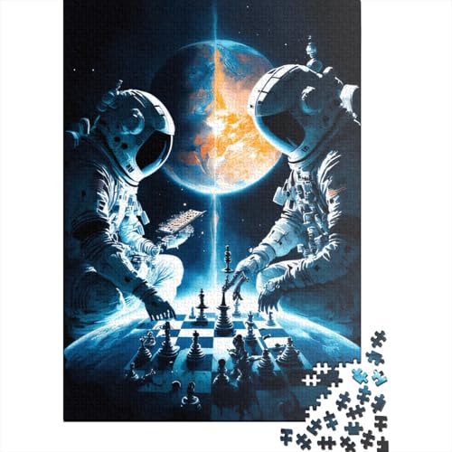 Chess Universe Puzzles 1000 Teile Holzpuzzles für Erwachsene Puzzlespiele Lernspielzeug 1000 Teile (75x50cm) von SOQWBYG