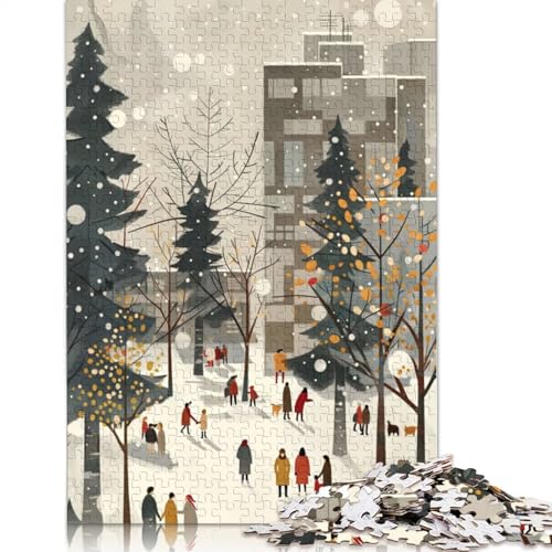 Christmas01 Puzzle für Erwachsene, 520-teiliges Puzzle für Erwachsene, Puzzle aus Holz, kreativ für Erwachsene, anspruchsvolles Spiel, 520 Teile (52 x 38 cm) von SOQWBYG