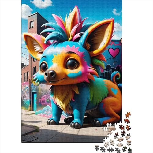 Cub Monster Puzzle Relax Challenge Spielzeug Papier Rechteckiges Puzzle für Jungen oder Mädchen Vatertagsgeschenke 70x50cm/1000 Teile von SOQWBYG