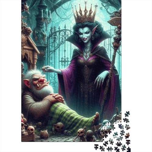 Dark Queen Puzzle, Denksportaufgabe, Premium-Karton-Puzzle für Kinder und Erwachsene ab 12 Jahren, Ostergeschenke, 70 x 50 cm, 1000 Teile von SOQWBYG