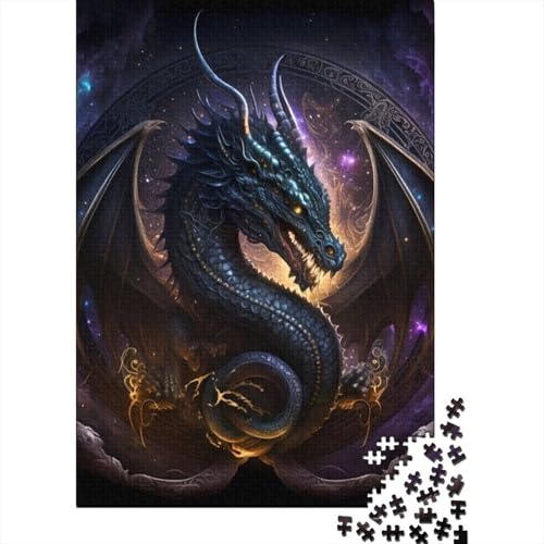 Drachenpuzzle, Relax-Challenge-Spielzeug, Premium-Karton-Puzzle für Erwachsene und Kinder, Ostergeschenke, 70 x 50 cm, 1000 Teile von SOQWBYG