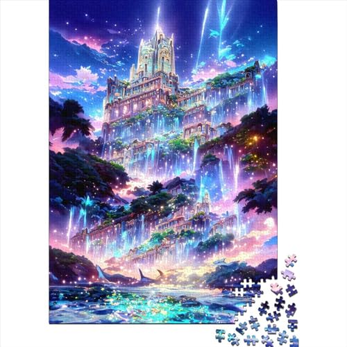 Dreamy Castle Puzzle Spielzeug Lernspiel Papier Rechteckiges Puzzle für Jungen oder Mädchen Ostergeschenke 70x50cm/1000 Teile von SOQWBYG